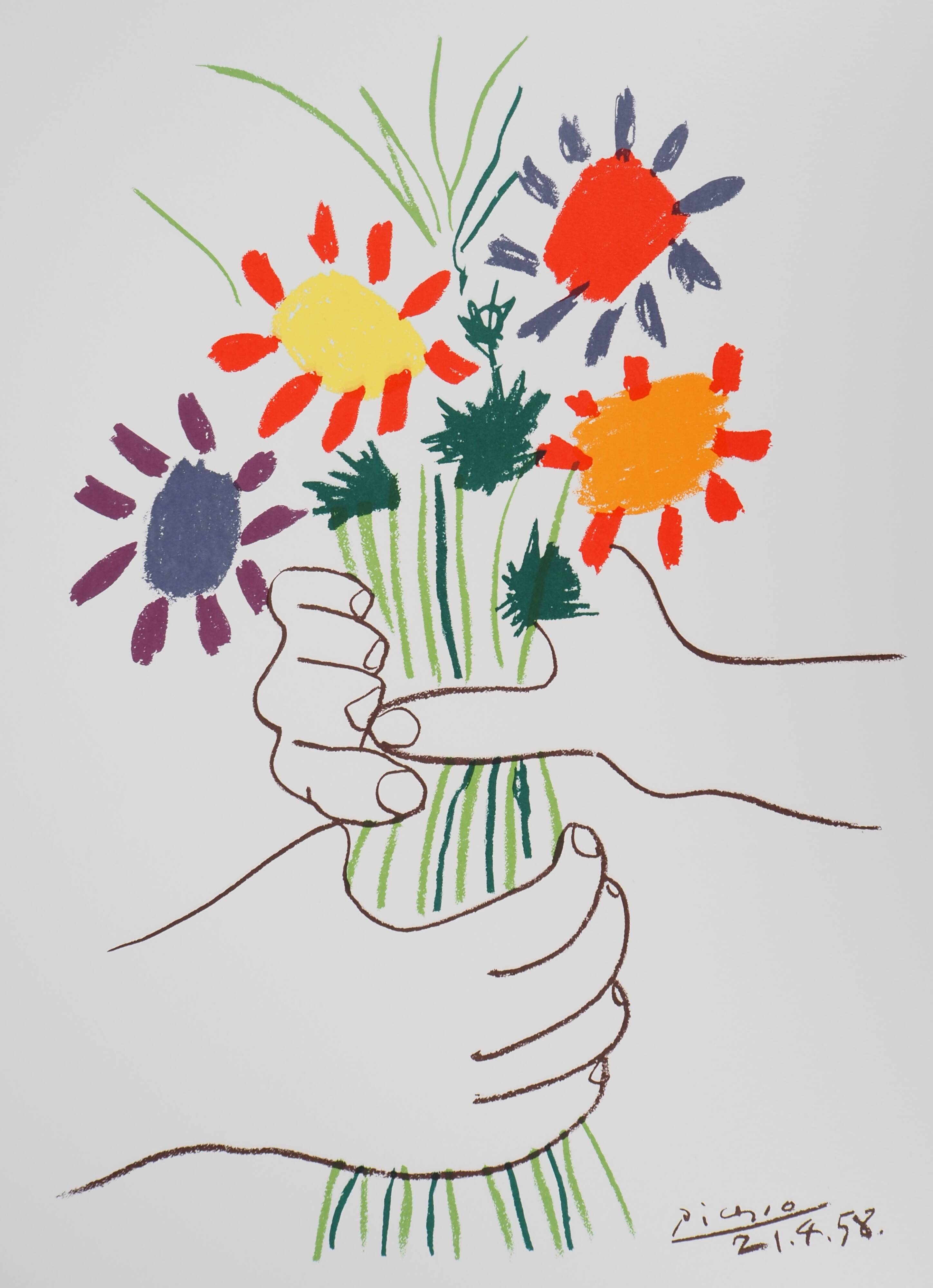 Pablo Picasso: The Bouquet of Peace - Signed Lithograph