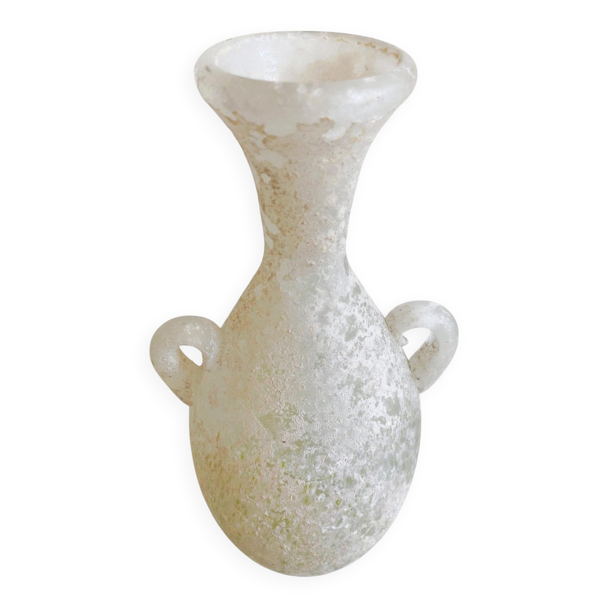 1960s Murano Glass Amphora Vase by La Murrina with Scavo Decoration