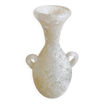 1960s Murano Glass Amphora Vase by La Murrina with Scavo Decoration