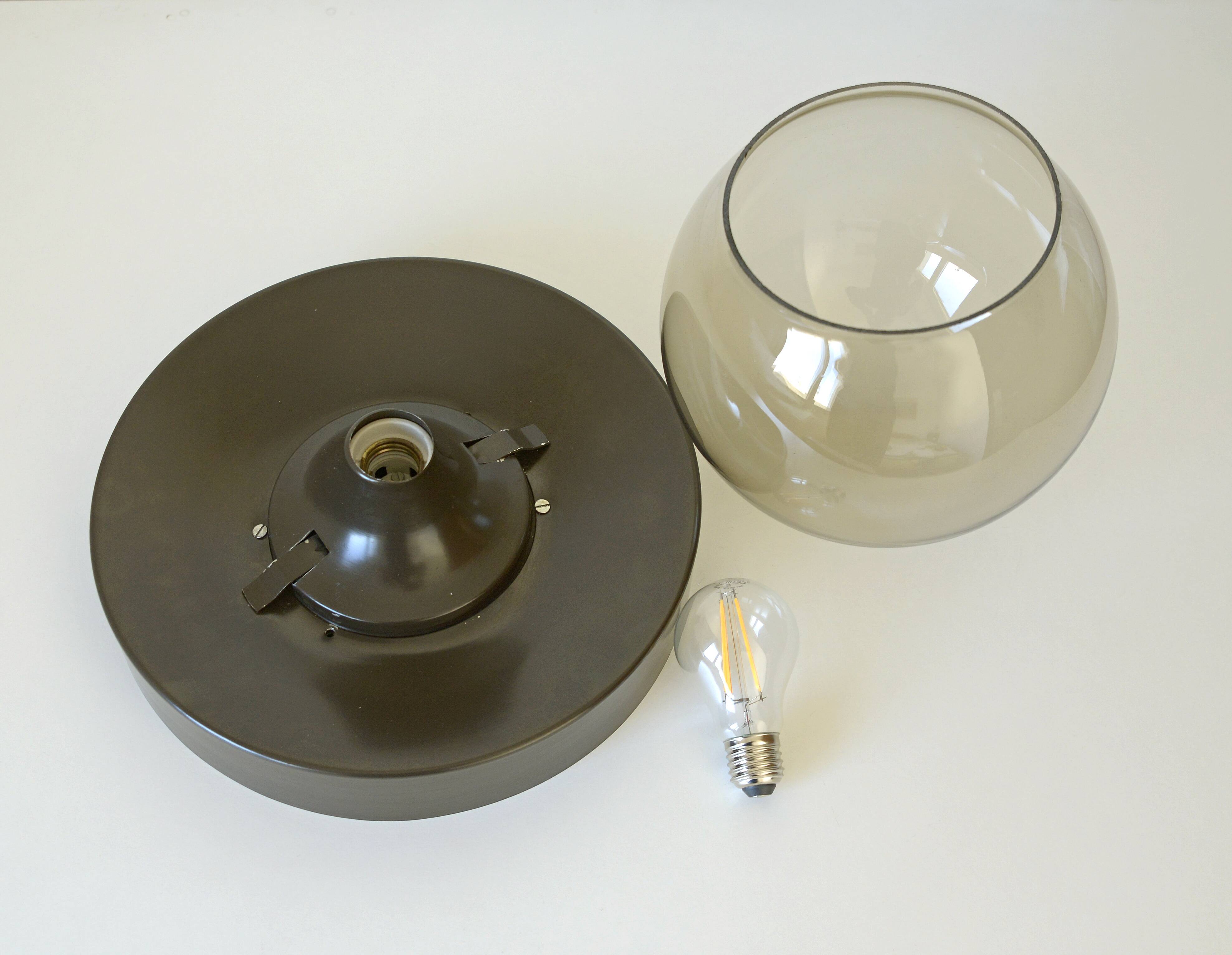 Vintage sconce flush mount mid-century ceiling light space age style 1980's