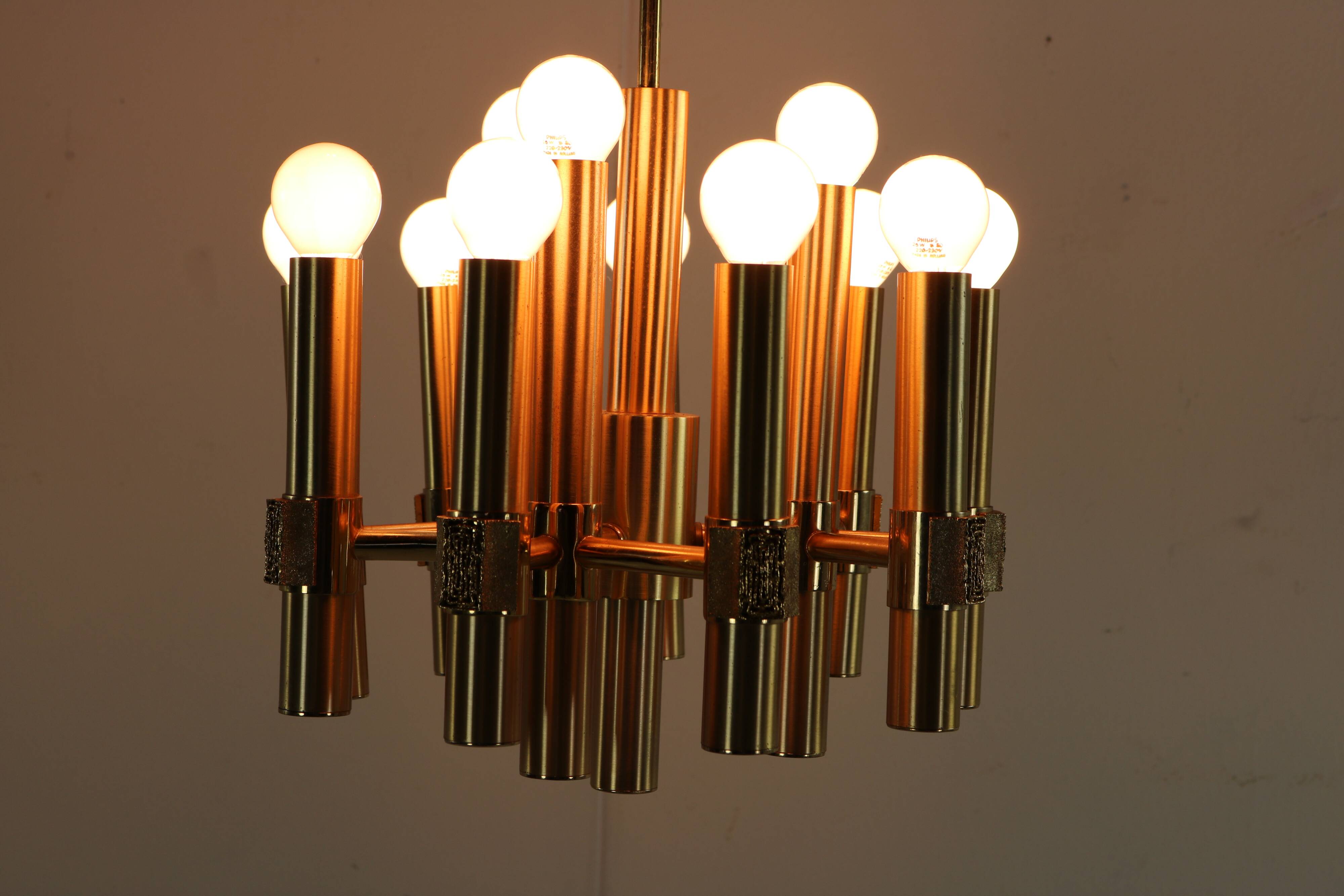 Italian seventies design ceilinglamp Angelo Brotto for Esperia