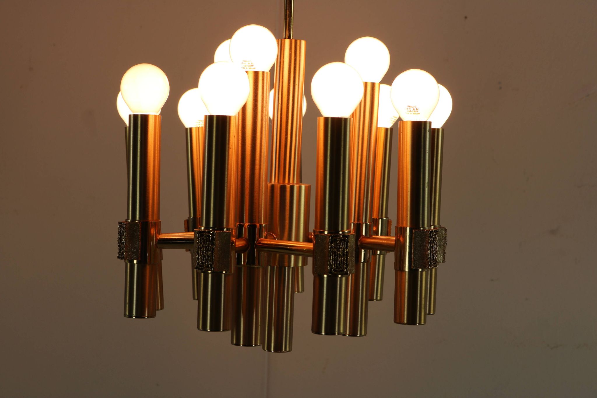Italian seventies design ceilinglamp Angelo Brotto for Esperia