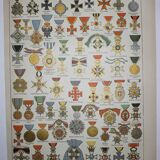 Engraving • Decoration and medal 3, order • Original lithograph of 1898