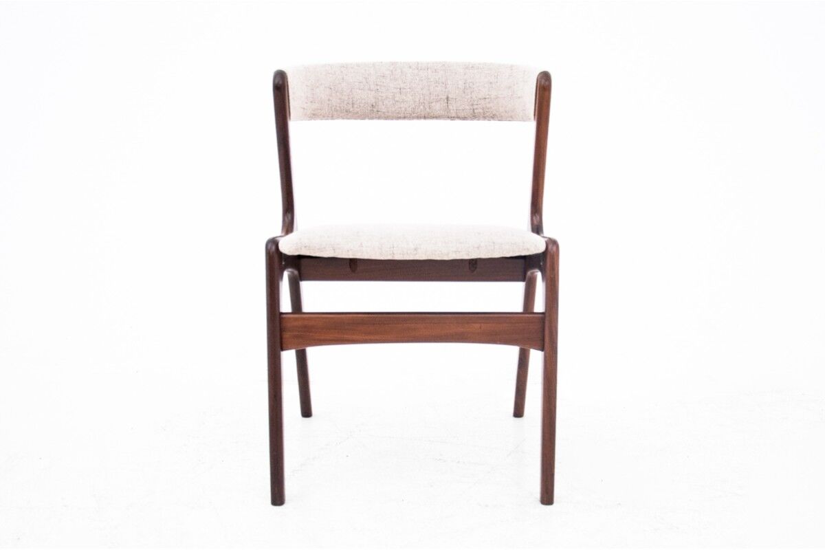 Ensemble de six chaises t21 fire model, korup stolefabrik, années 1960