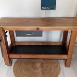 139 cm solid oak workbench