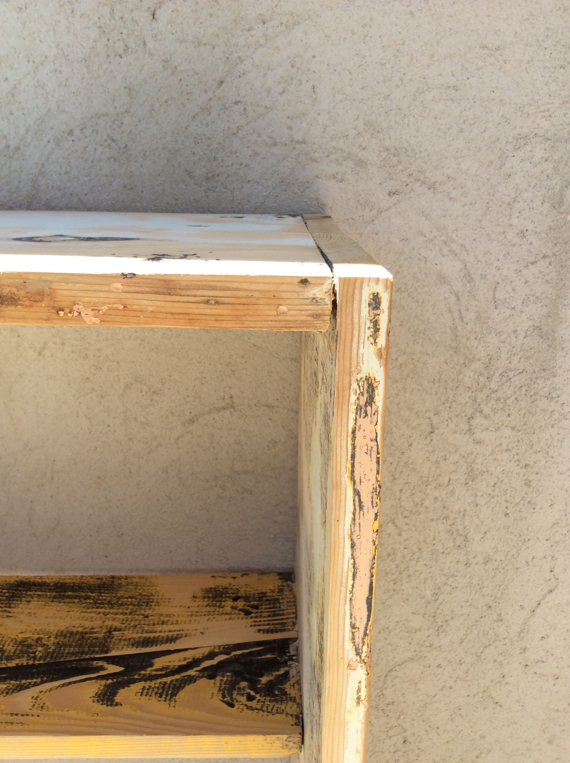 Patinated workshop storage cabinet
