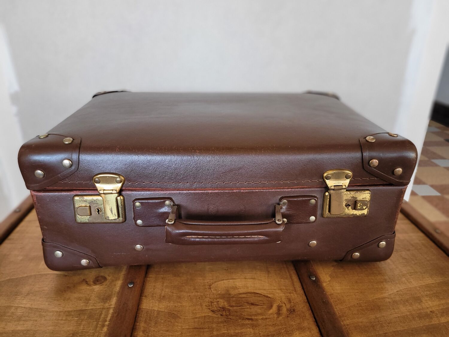 Antique cardboard suitcase