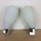 Pair of inda adjustable wall lamps, chrome and white opaline 70's