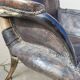 Fauteuil en corne et cuir ancien - 1950s