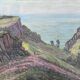 Large HST painting "Animated landscape" Dauphiné Creuse (?) signed P. Richard 1941
