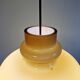 Scandinavian suspension light in mustard opaline, H-A Jakobsson, 1970.