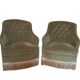 Pair of green toad chairs