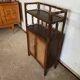 Meuble de rangement en rotin tissé et bambou vintage années 70