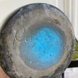 Signed stoneware soliflore bottle vase