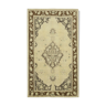 1960s Handmade Wool Oriental Beige Carpet 154 cm x 261 cm