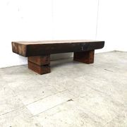 Table basse rectangulaire brutaliste, années 1950