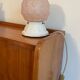 Art Deco powder pink globe lamp and porcelain base