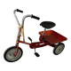 Vintage metal jockey tricycle