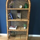 Emmanuelle style rattan bookcase