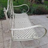 Wrought iron garden bench