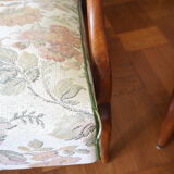 Four 1950s armchairs - wooden armrests