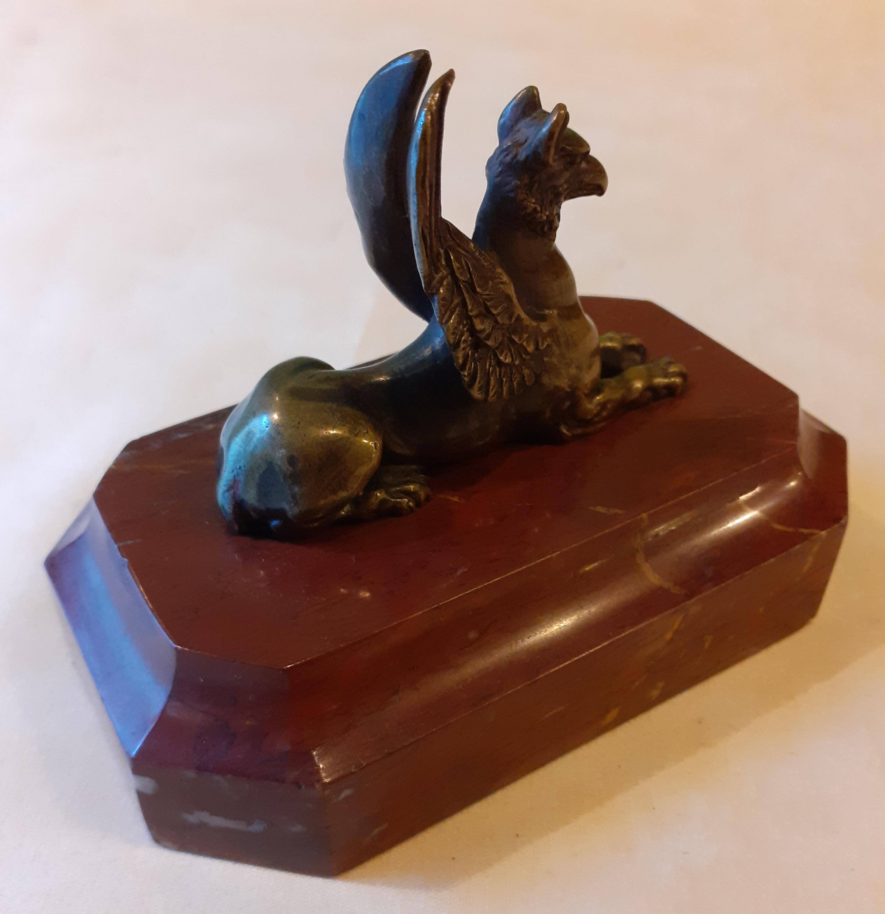 Bronze and marble paper press