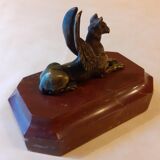 Bronze and marble paper press