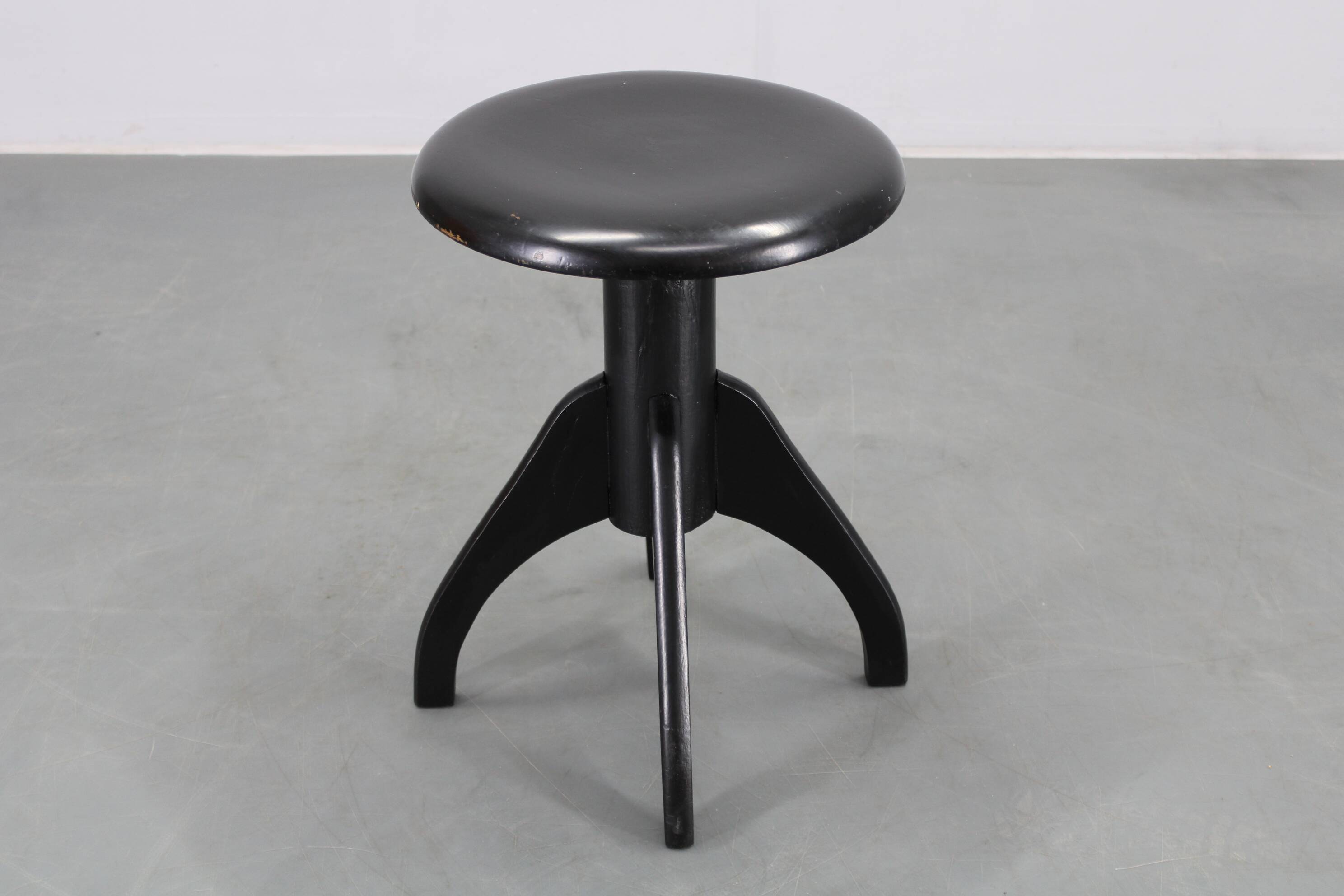 Tabouret de piano en hêtre des années 1940, Tchécoslovaquie