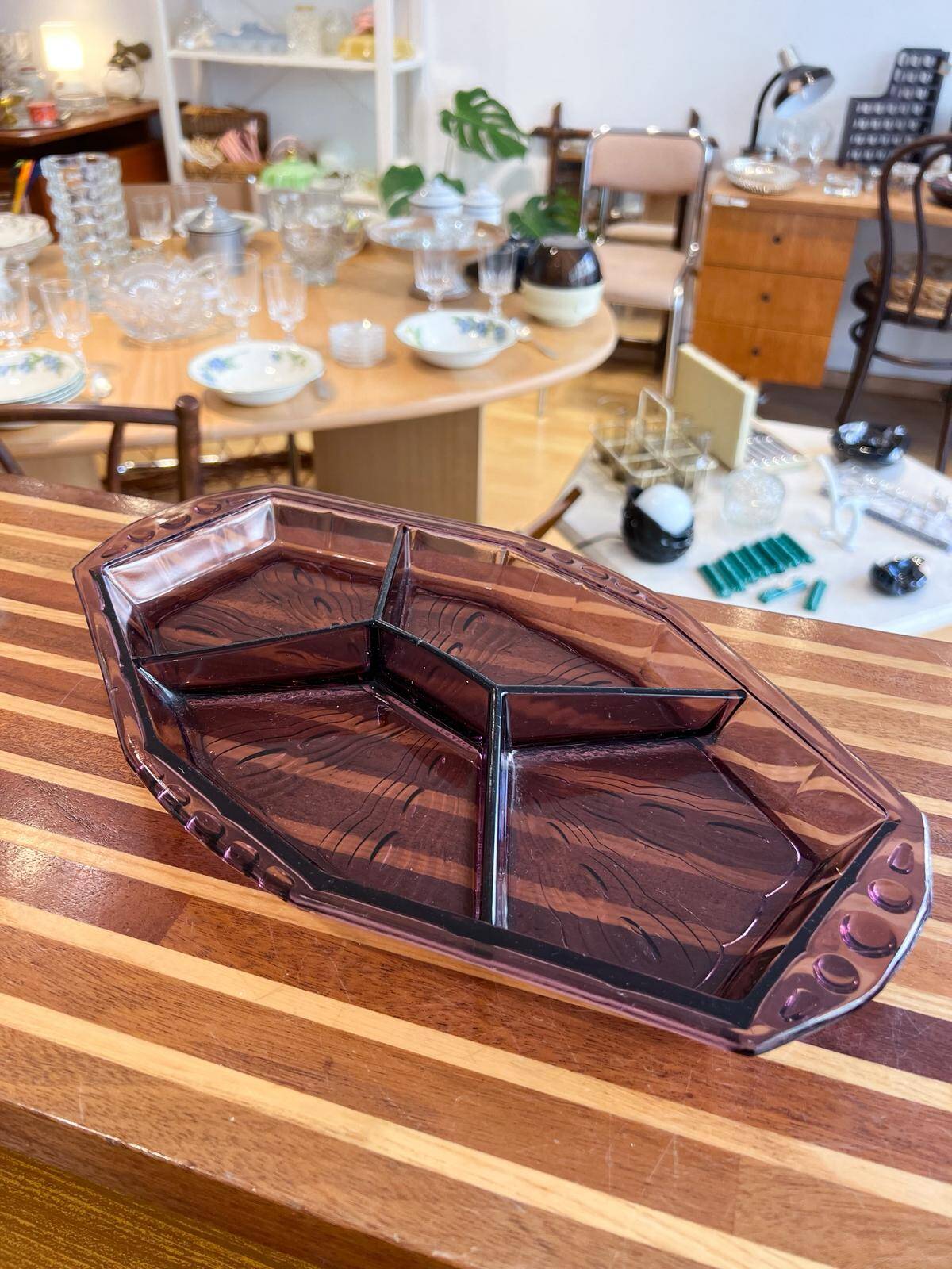 Vintage Art Deco compartmentalised plate