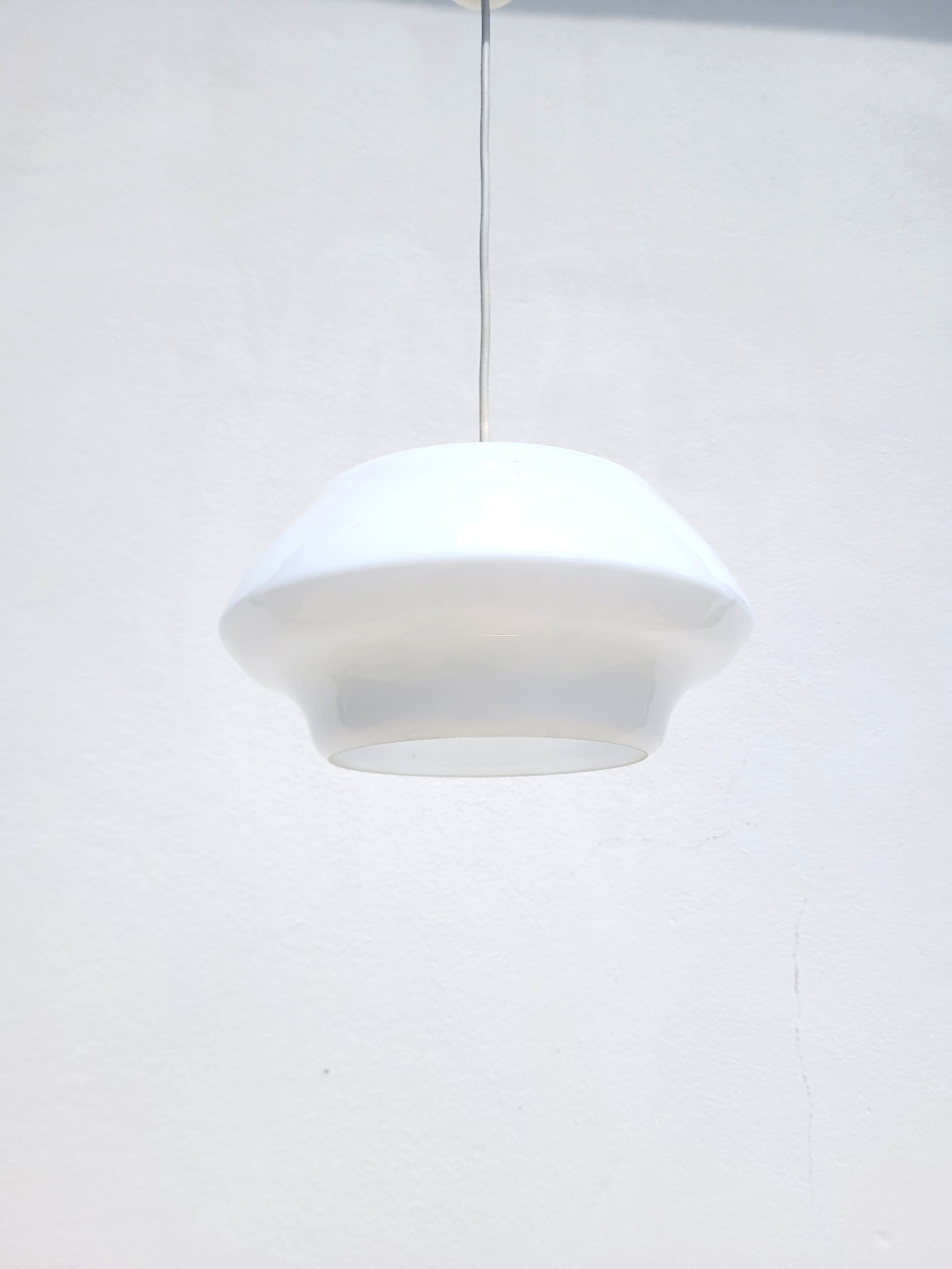 Opaline ceiling lamp 1950
