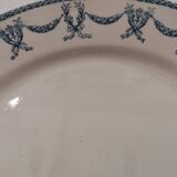 Set of 7 iron earth flat plates u&c sarreguemines and digoin