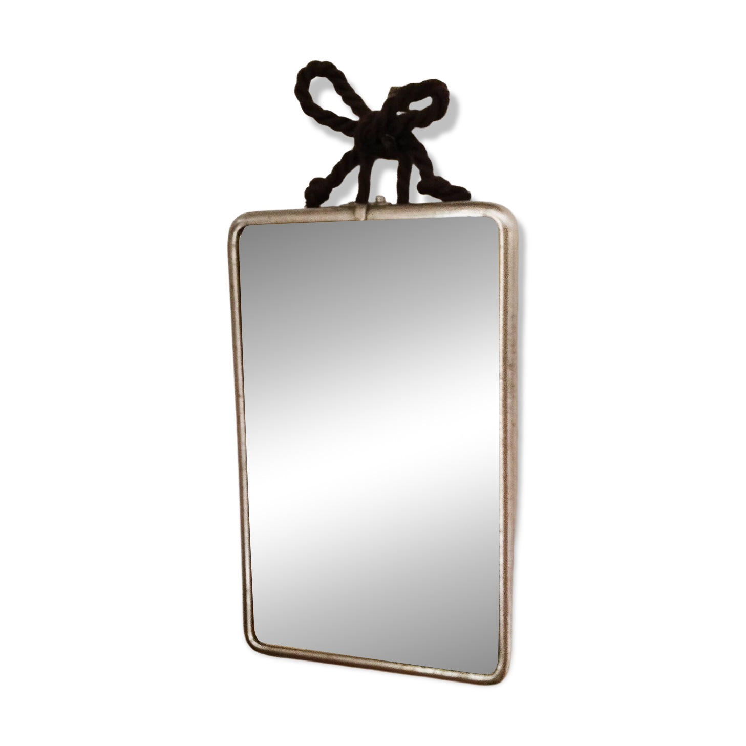 Miroir de barbier biseauté mural  17,5 cm x 11,5 cm