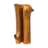 Pair of pinewood sculptures by Ineke van Zuuren, 1970s