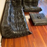 TOGO Canapé Set by Roset in black leather by Michel Ducaroy