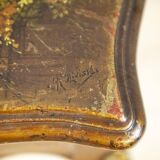 Mahogany Sewing Table with Brass Details, 1890s