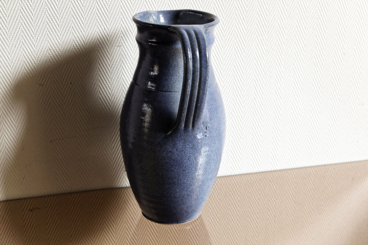 Blue glazed sandstone decanter