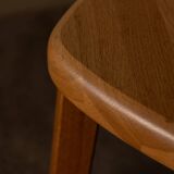 Tables gigognes en chêne massif des années 1970, ensemble de 3 · Plateaux triangulaires organiques