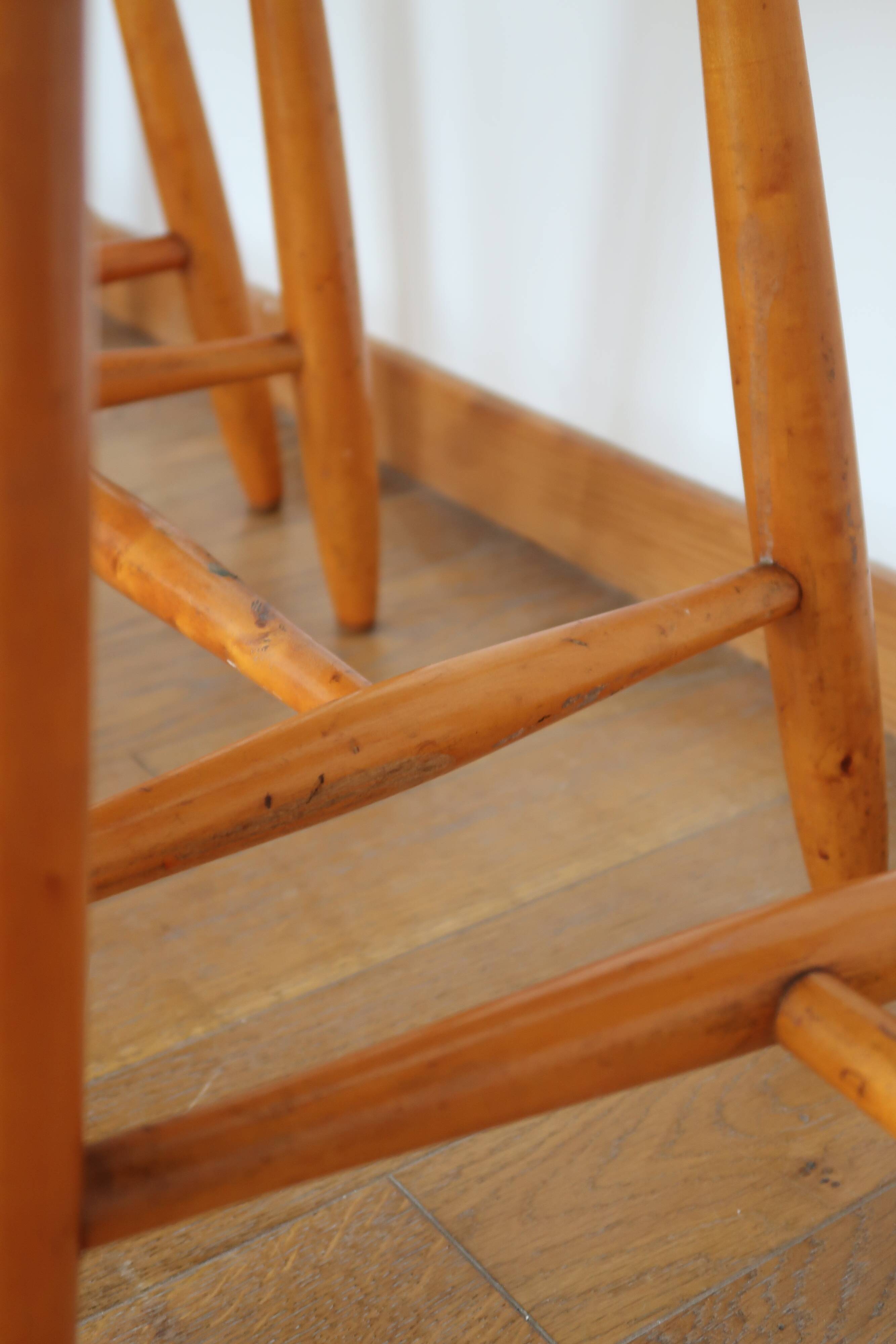 4 Scandinavian beech chairs