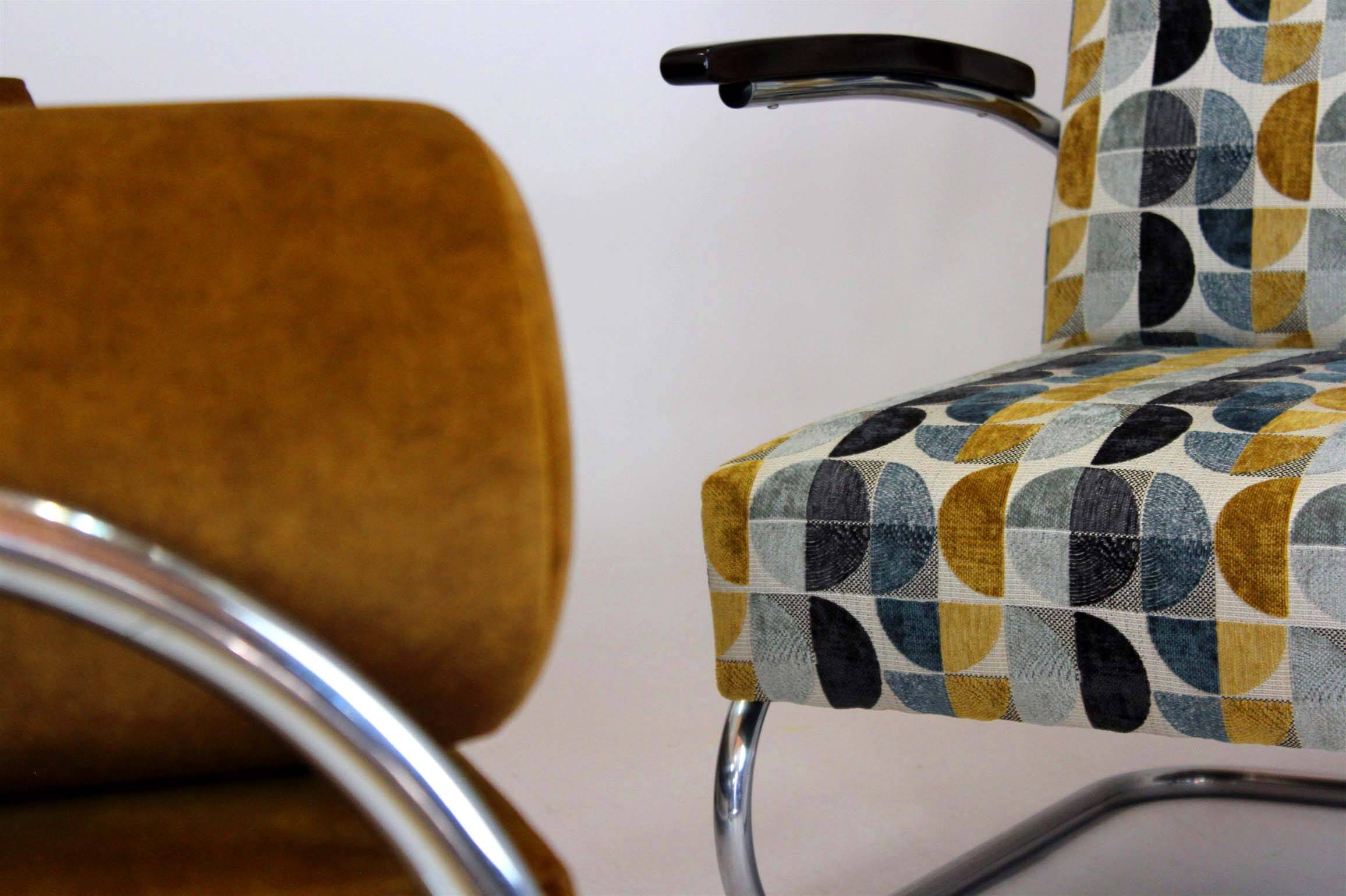 Restored Bauhaus Tubular Chrome and Steel Sofa from Hynek Gottwald, 1930s