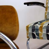 Restored Bauhaus Tubular Chrome and Steel Sofa from Hynek Gottwald, 1930s