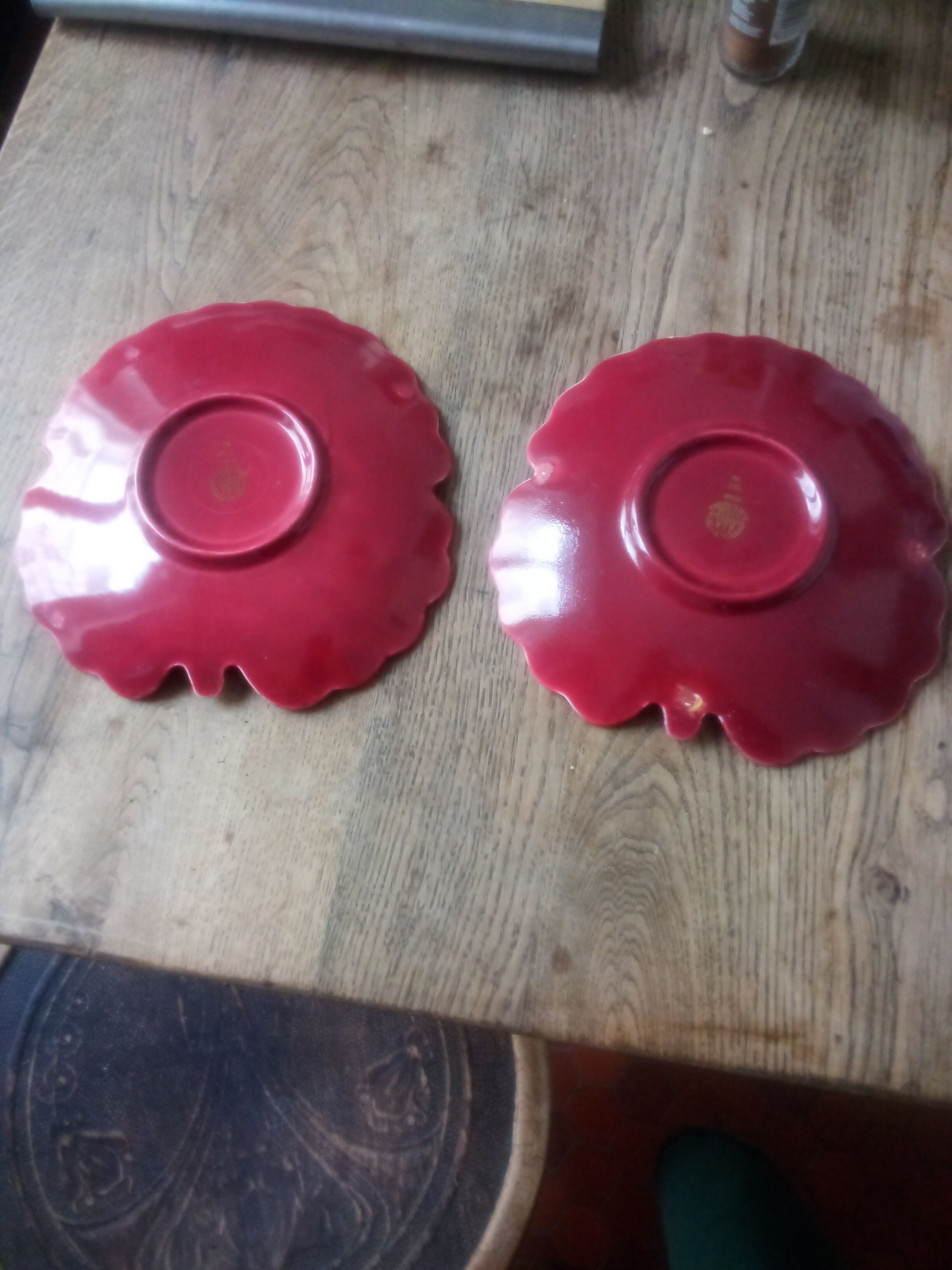 Presentation plates Rubin Gefle Percy. Made in Sweden. 1950s