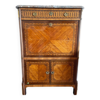 Wooden marquetry secretary