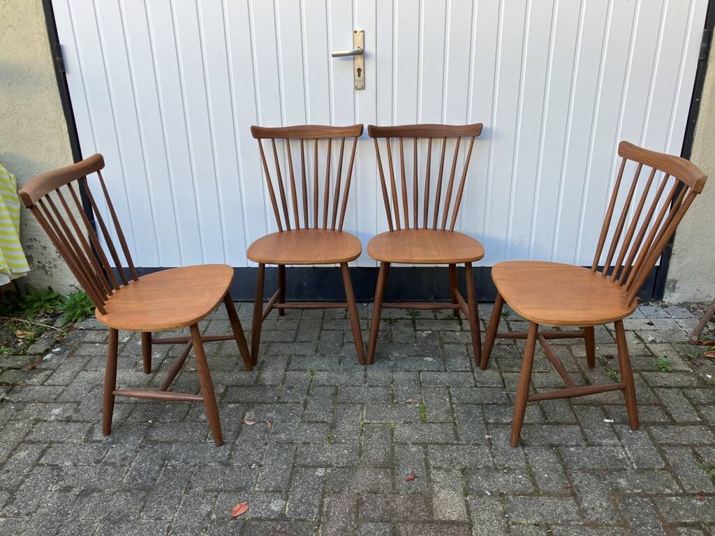 Set of 4 "SH41" Chairs by Yngve Ekström, NESTO Sweden 1960s