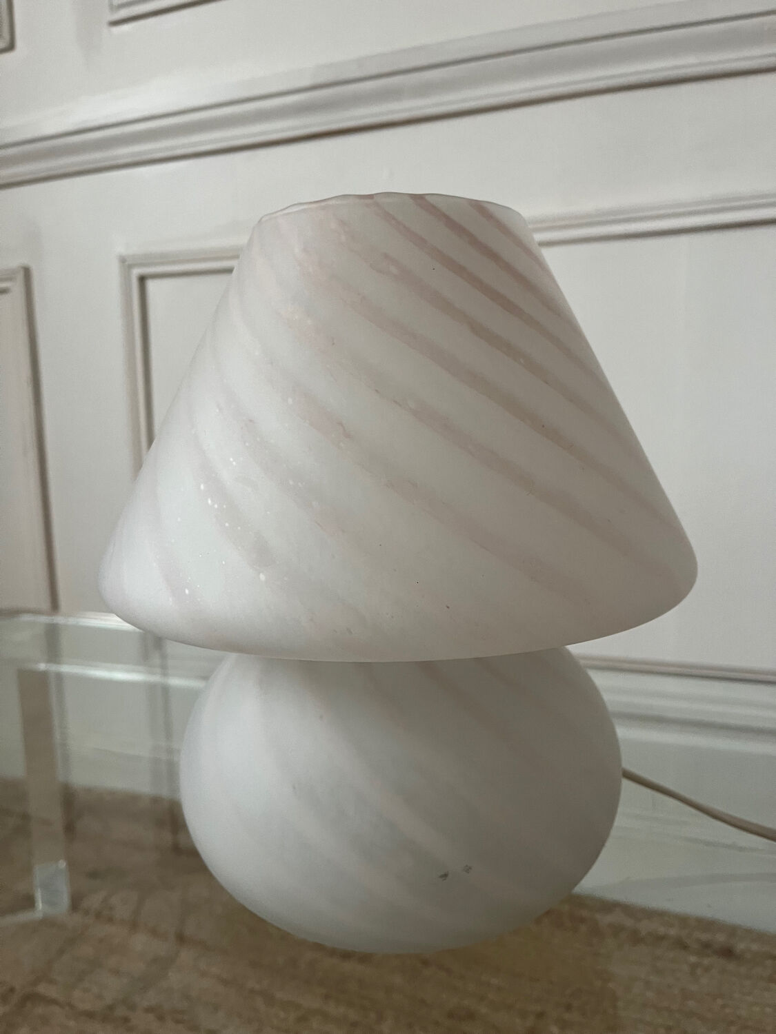 Pair of Murano glass mushroom lamps, 1970