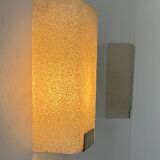Pair of vintage wall lights, granite perspex and brass, France 1960