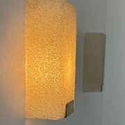 Pair of vintage wall lights, granite perspex and brass, France 1960