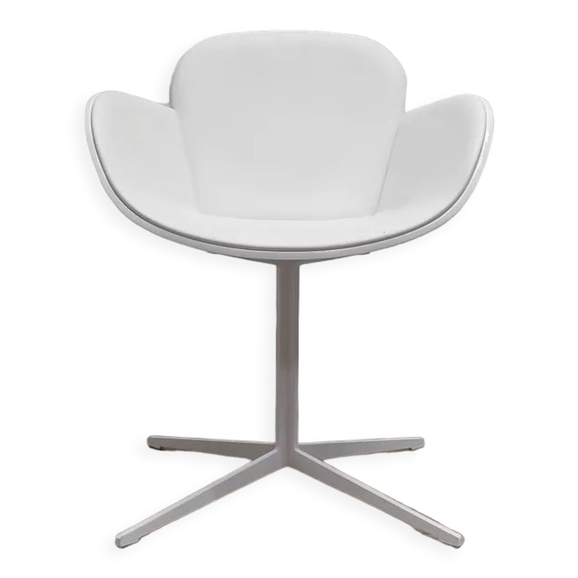 Chaise en simili cuir blanc