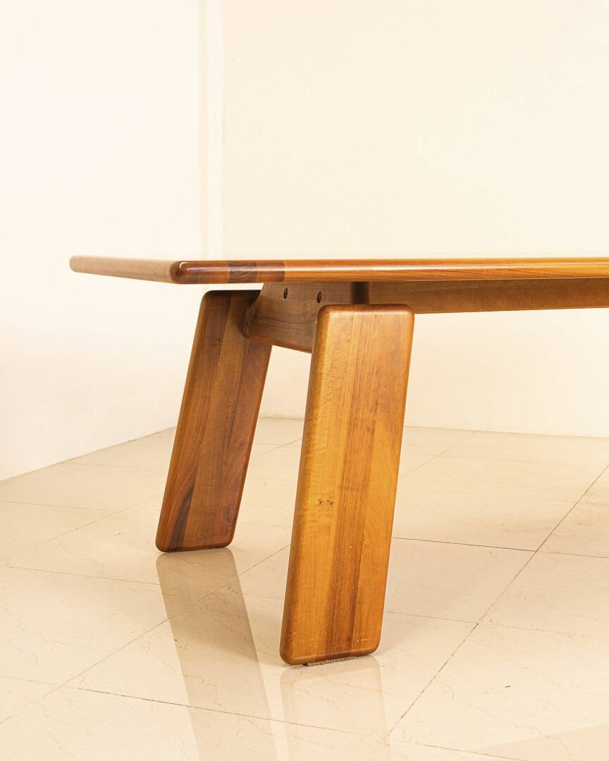 "Sapporo" walnut table by Mario Marenco for Mobil Girgi 70's