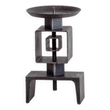 Wrought metal totem candle holder, 1960s
