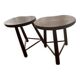 Solid oak tripod stools